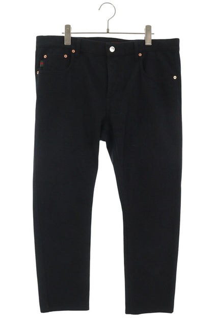 GUCCI GG Jacquard Cotton Pants Black Size 34