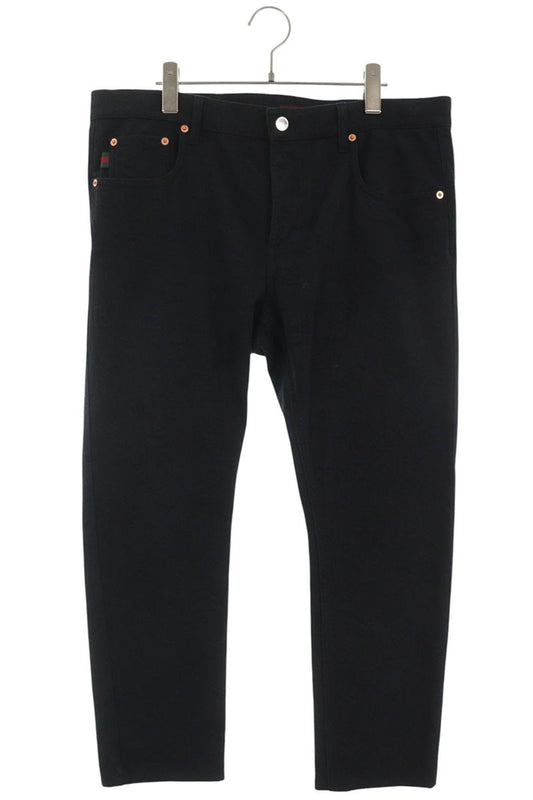 GUCCI GG Jacquard Cotton Pants Black Size 34
