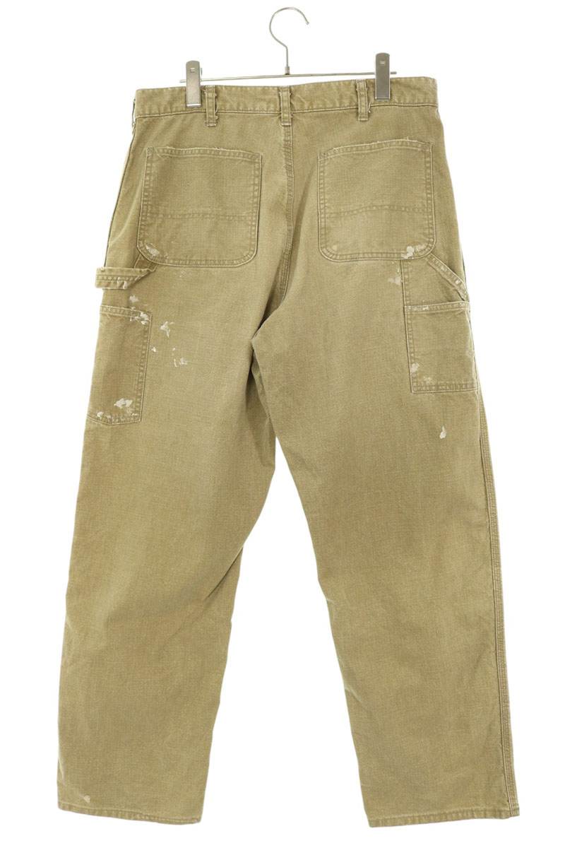 SWJP Distressed Painted Carpenter Pants Beige Size L