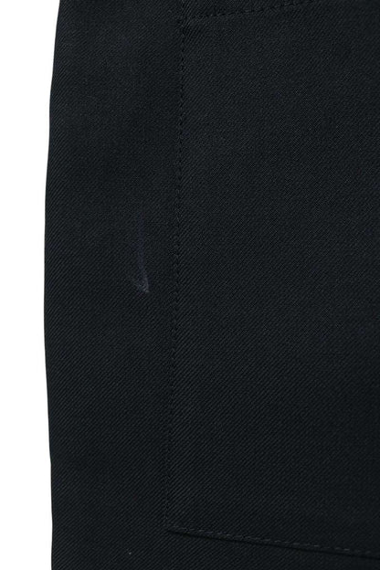 JILSANDER Cropped Back Button Wide Pants Black Size 48