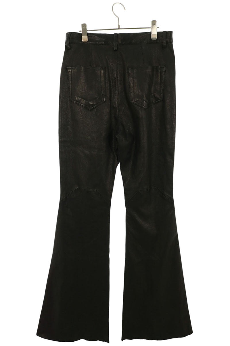 Rick Owens 25SS Bolan Bootcut Leather Boots Black Size 30