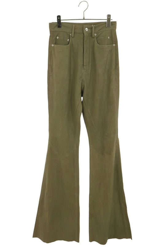 Rick Owens 25SS Bolan Bootcut Leather Boots Green Size 27