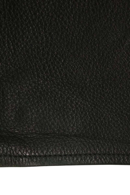 Chrome Hearts Leather Flare Pants Button Black Size 30