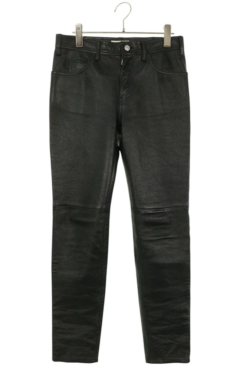 CELINE 5-Pocket Lamb Leather Pants Black Size 27