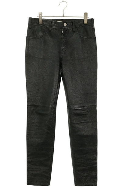 CELINE 5-Pocket Lamb Leather Pants Black Size 27