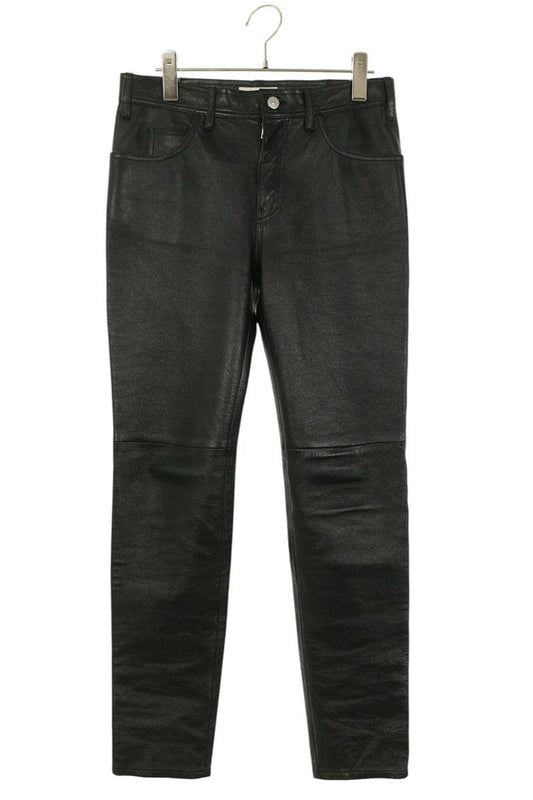 CELINE 5-Pocket Lamb Leather Pants Black Size 27