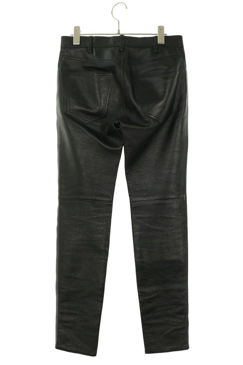 CELINE 5-Pocket Lamb Leather Pants Black Size 27