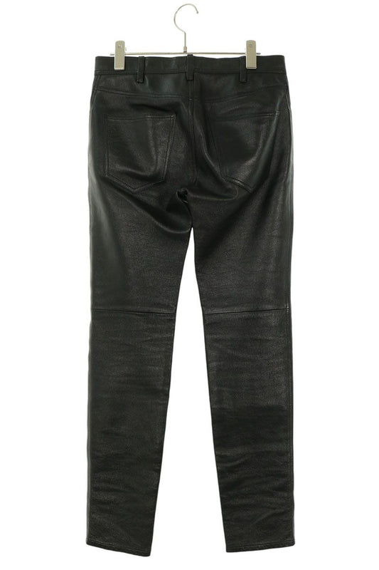 CELINE 5-Pocket Lamb Leather Pants Black Size 27