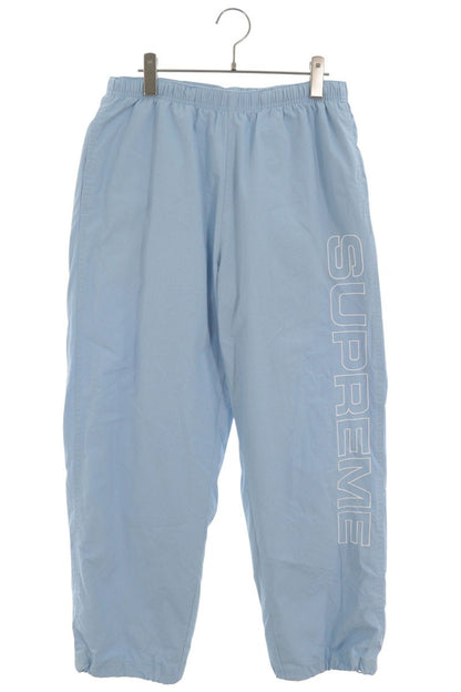 SUPREME 25AW Spellout Embroidered Track Light Blue Pants Size S