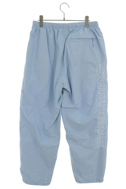 SUPREME 25AW Spellout Embroidered Track Light Blue Pants Size S