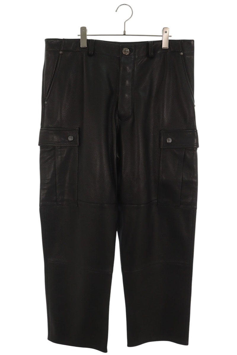 Chrome Hearts DEVIL DOG LTHR Leather Pants Size 36