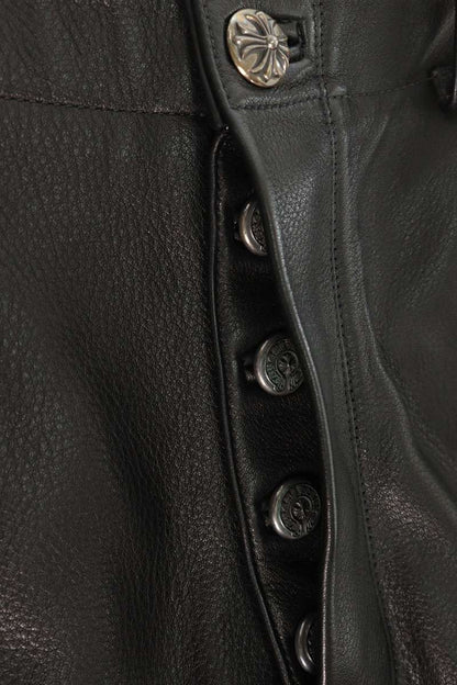 Chrome Hearts DEVIL DOG LTHR Leather Pants Size 36