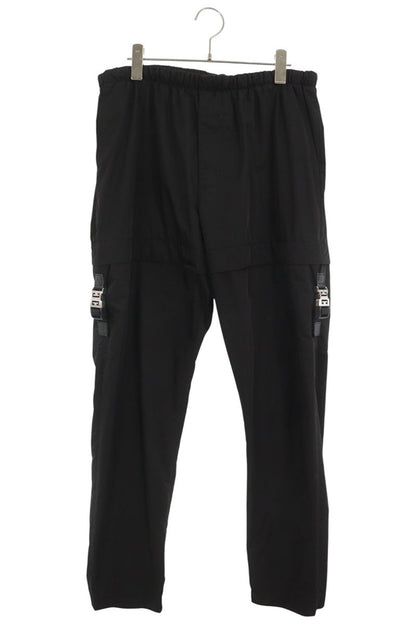 GIVENCHY 4G Buckle Nylon Cargo Pants Black Size 48