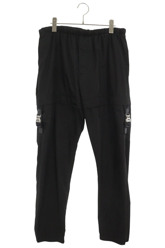 GIVENCHY 4G Buckle Nylon Cargo Pants Black Size 48