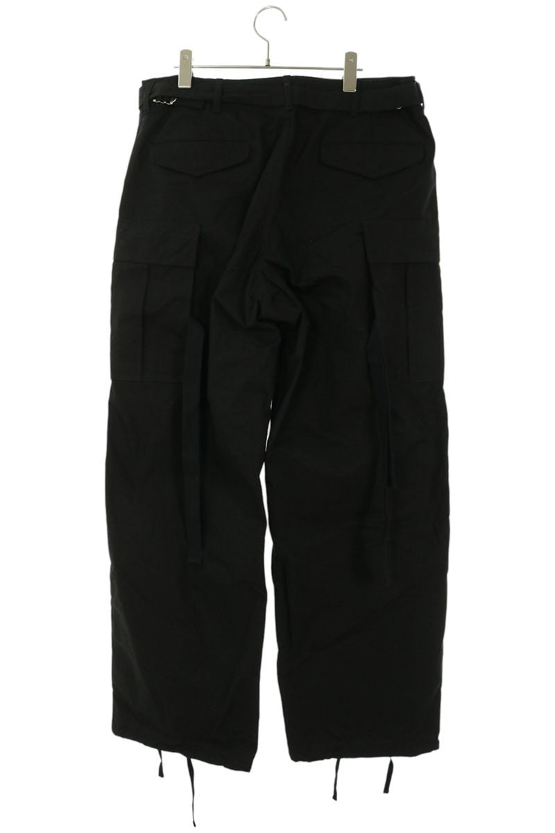 Sacai Cotton Nylon Cargo Pants Black Size 4