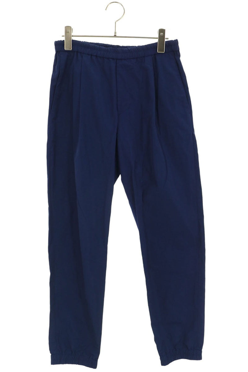 DRIES VAN NOTEN Rib Easy Poly Cotton Long Pants Blue Size 44