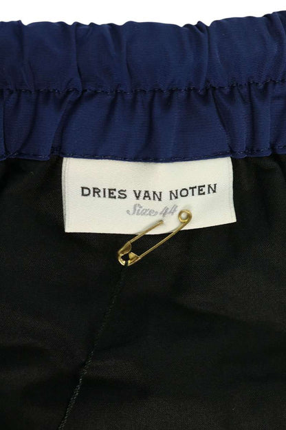 DRIES VAN NOTEN Rib Easy Poly Cotton Long Pants Blue Size 44