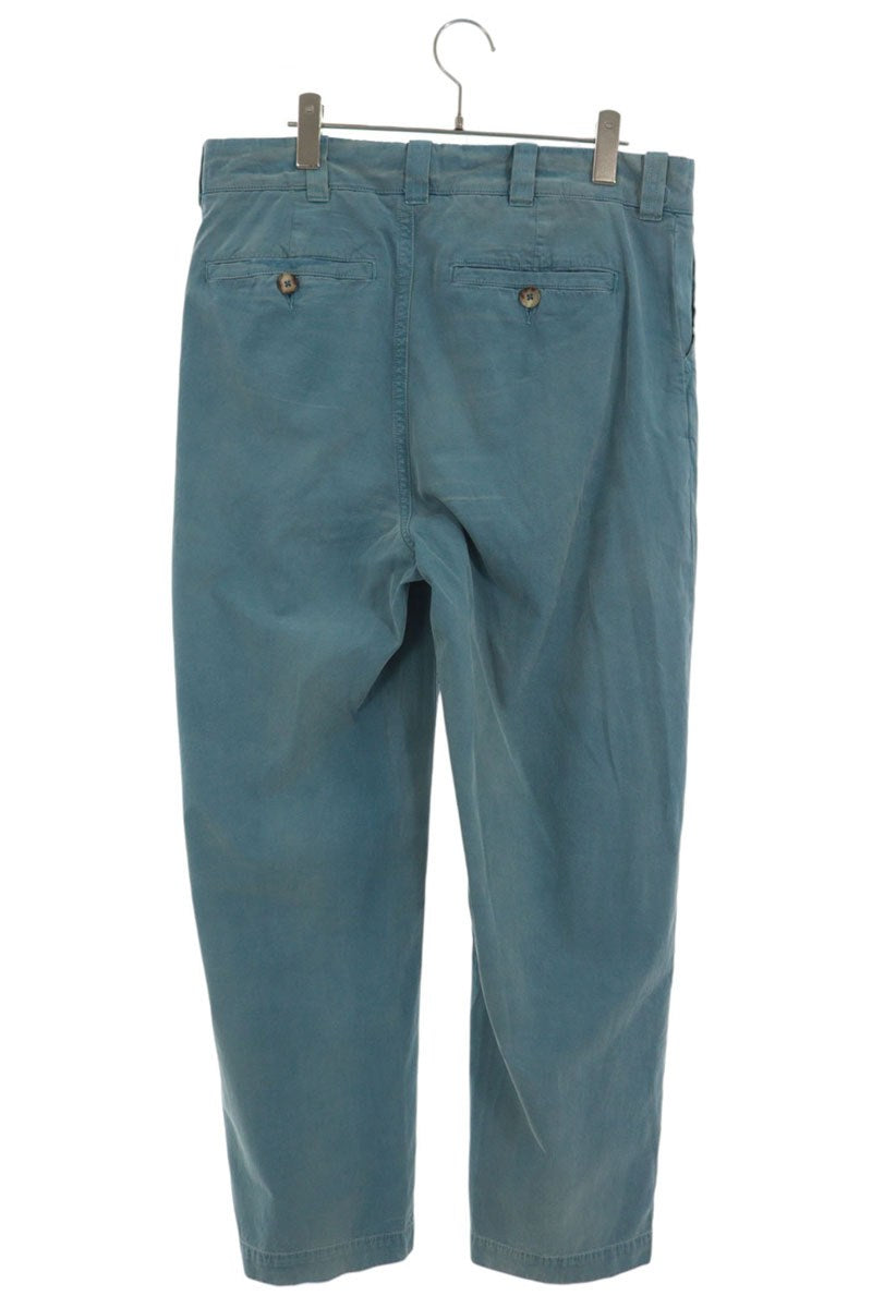 The Elder Statesman Distressed Cotton Pants Blue Size 32