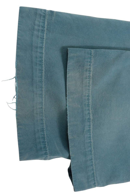 The Elder Statesman Distressed Cotton Pants Blue Size 32
