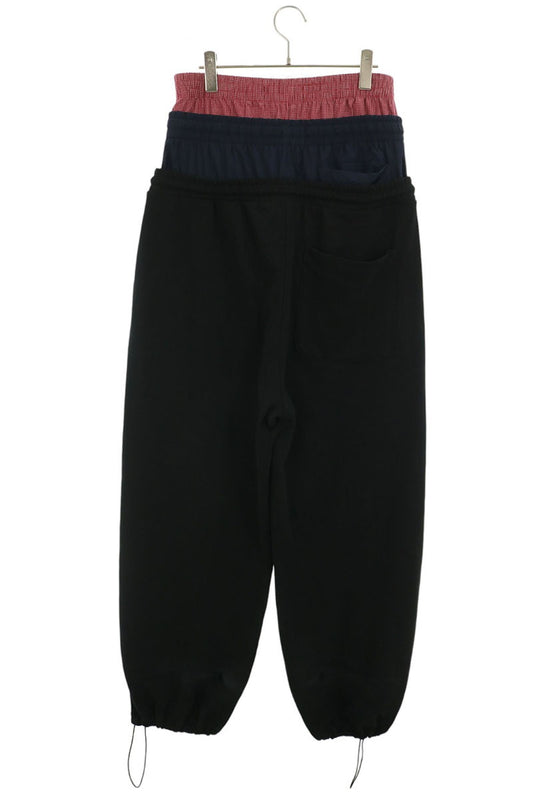 PROJECT GR 3-Layered Cotton Sweatpants Black Size 1