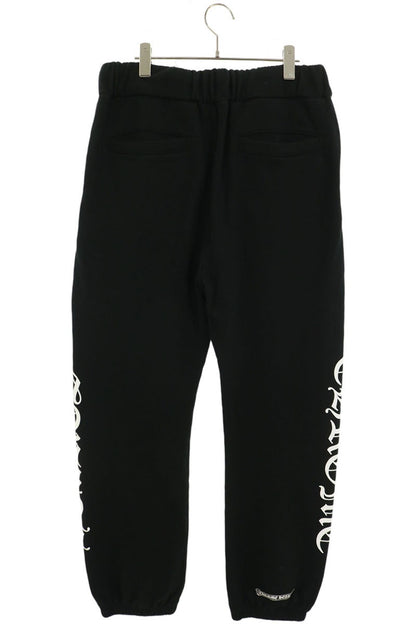 Chrome Hearts Side Logo Print Cotton Sweatpants Black Size L