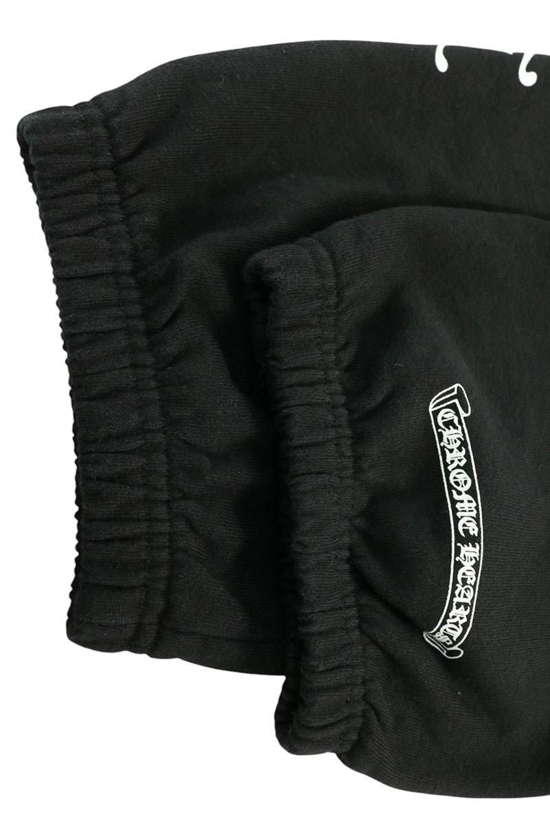 Chrome Hearts Side Logo Print Cotton Sweatpants Black Size L