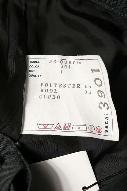 Sacai 26SS Charcoal Poly Cotton Suiting Pants Size 1