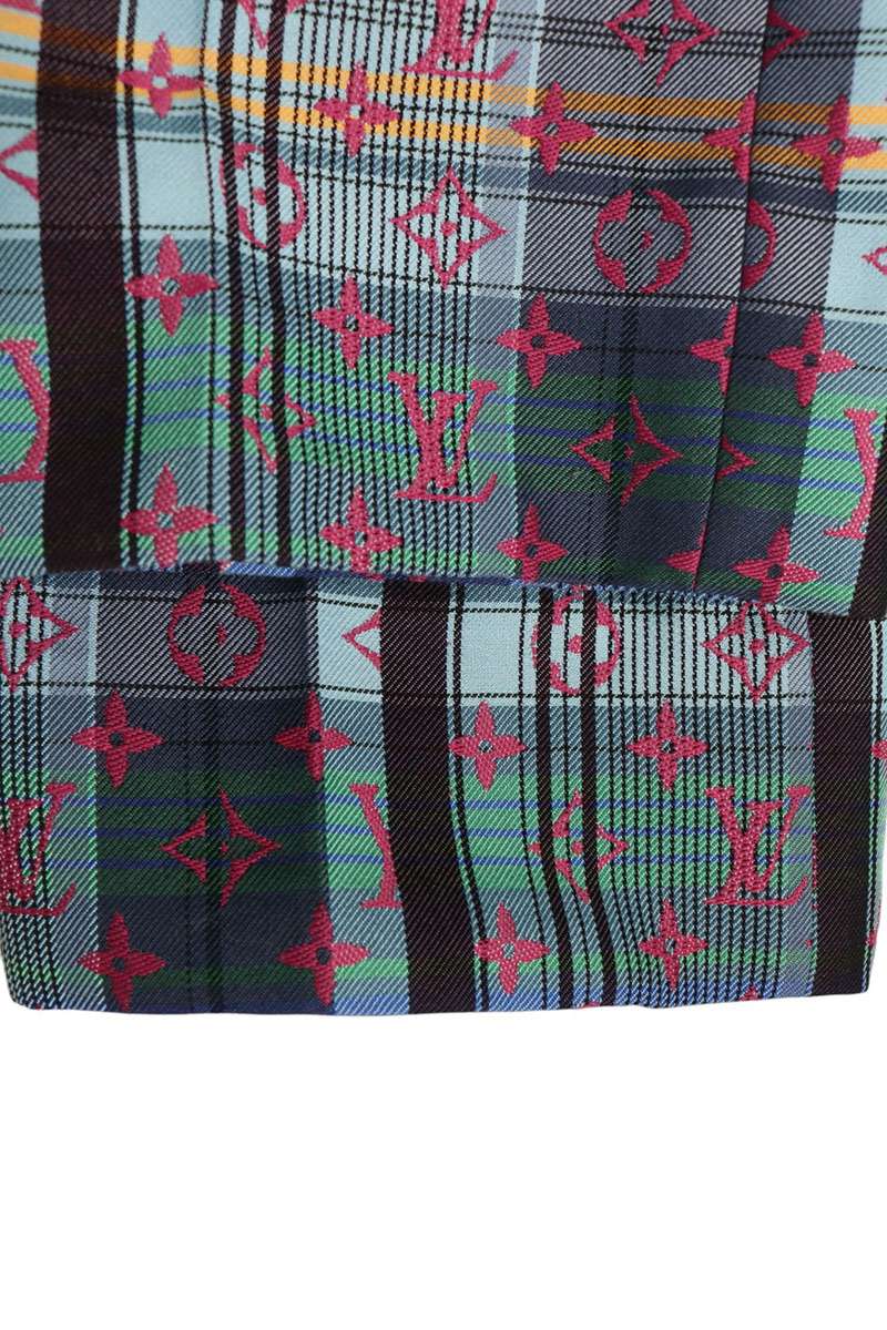 LOUISVUITTON 21AW Monogram Madras Check Pants Pink Size 38