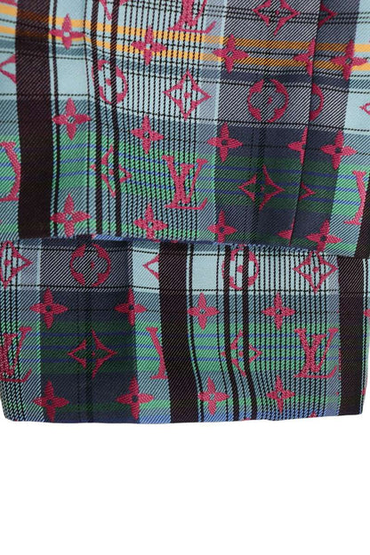 LOUISVUITTON 21AW Monogram Madras Check Pants Pink Size 38