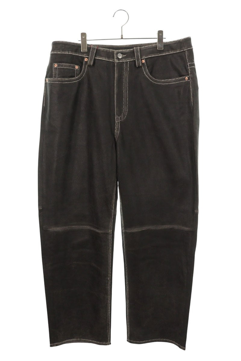SUPREME 25AW True Religion Leather Pants Black Size 36