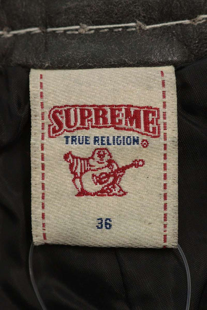 SUPREME 25AW True Religion Leather Pants Black Size 36