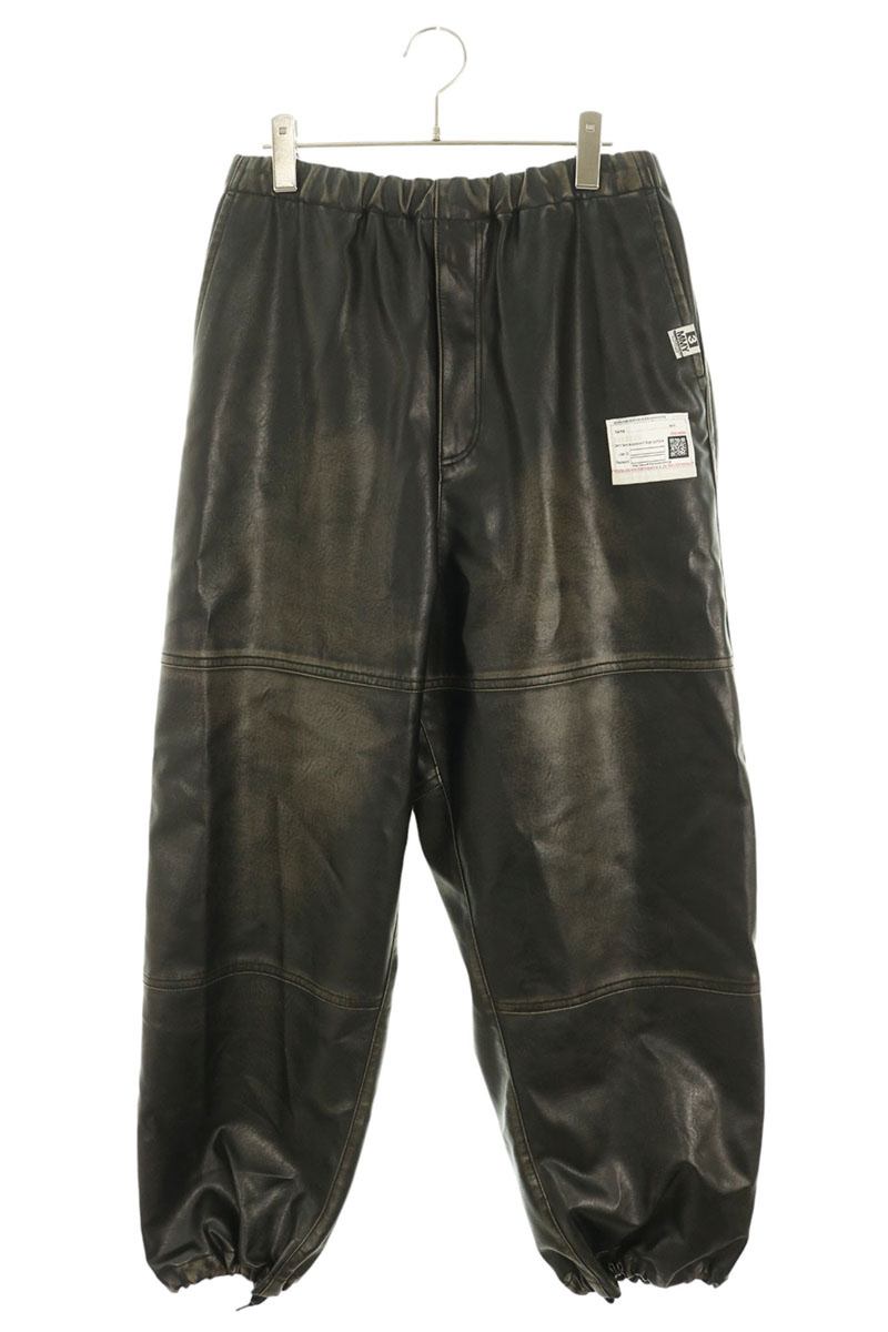 MIHARAYASUHIRO Vegan Leather Trousers Black Size 44