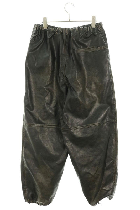 MIHARAYASUHIRO Vegan Leather Trousers Black Size 44