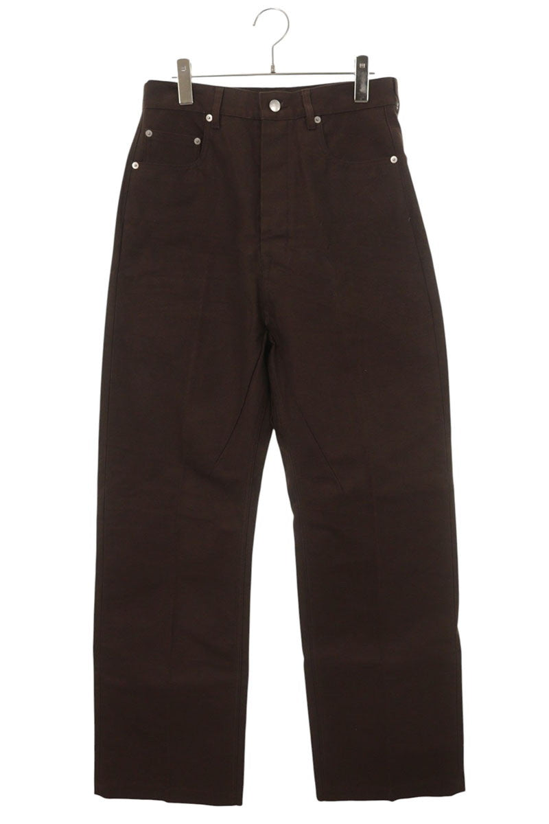 Rick Owens 23AW Geth Jeans Wide Cotton Brown Pants Size 30