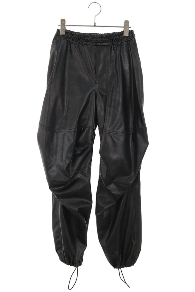 DIESEL Eco-Leather Drawstring Cargo Pants Black Size 42