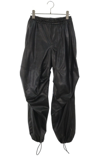 DIESEL Eco-Leather Drawstring Cargo Pants Black Size 42