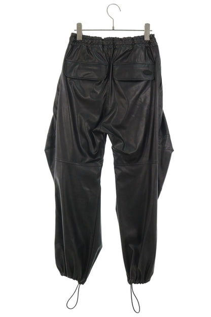 DIESEL Eco-Leather Drawstring Cargo Pants Black Size 42
