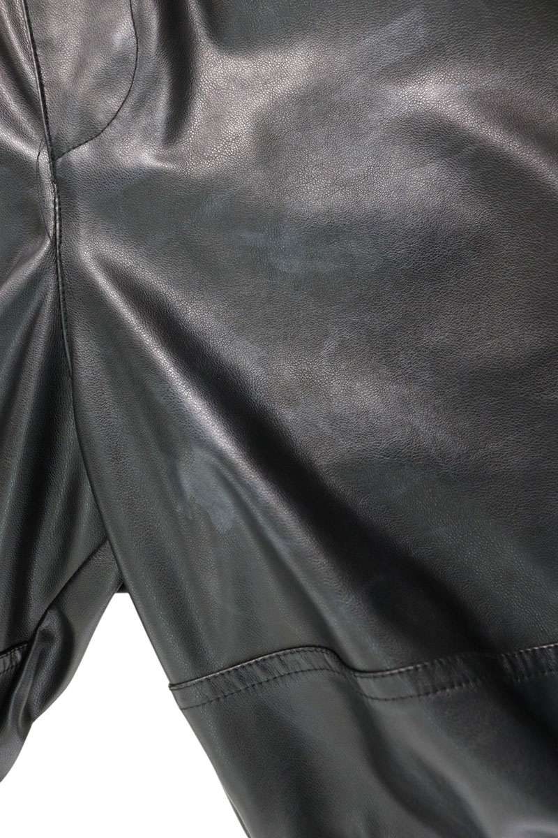 DIESEL Eco-Leather Drawstring Cargo Pants Black Size 42