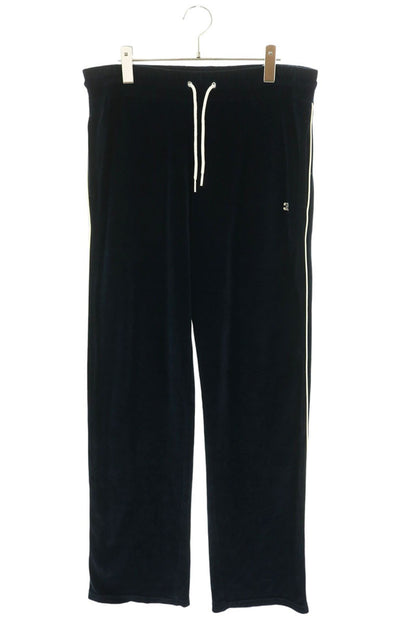 CELINE Triomphe Velour Track Pants Navy Blue Size XL