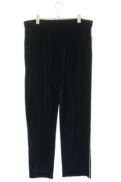 CELINE Triomphe Velour Track Pants Navy Blue Size XL