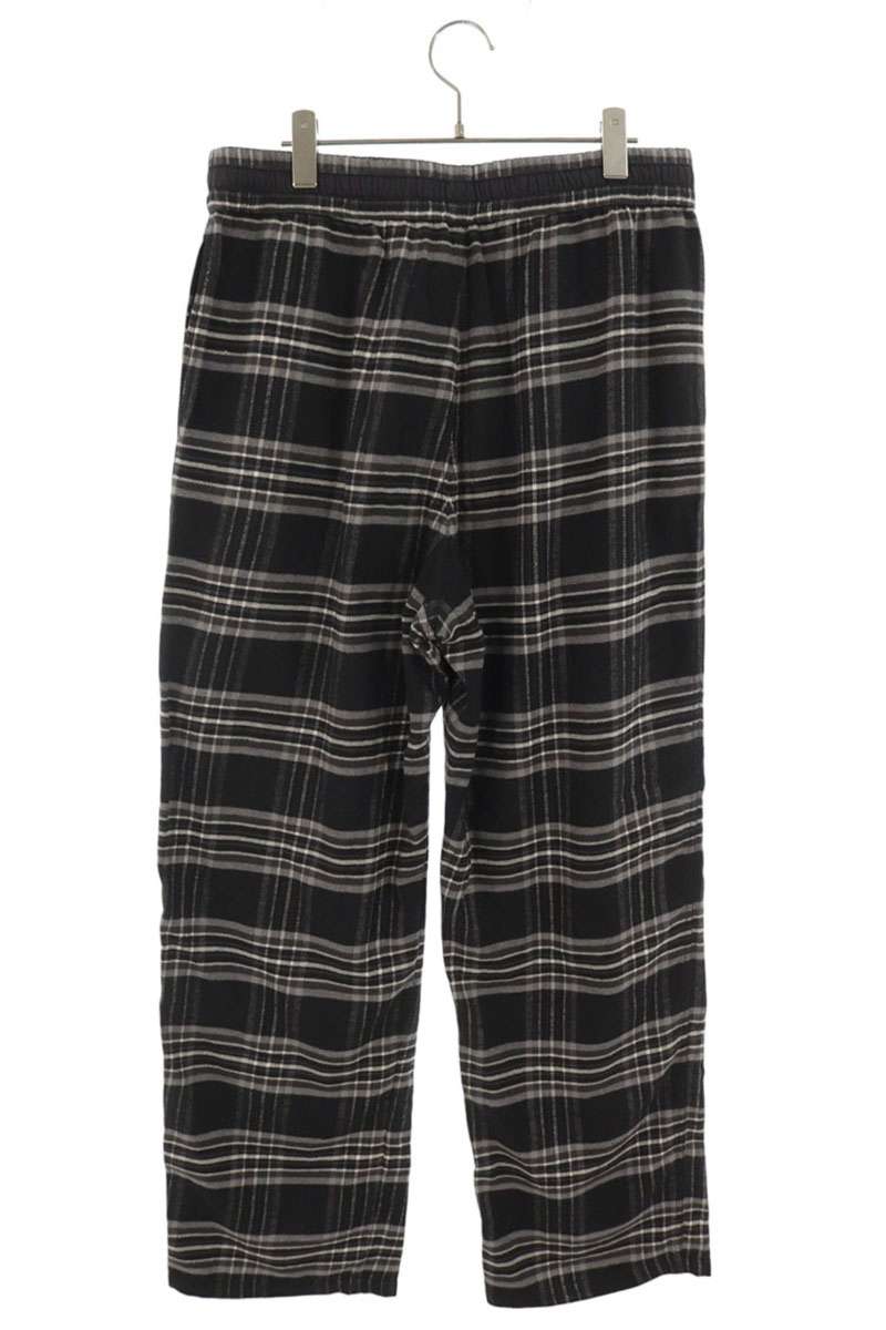 Chrome Hearts Cross Leather Patch Flannel Pants Size L