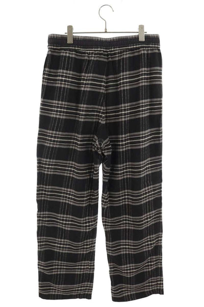 Chrome Hearts Cross Leather Patch Flannel Pants Size L