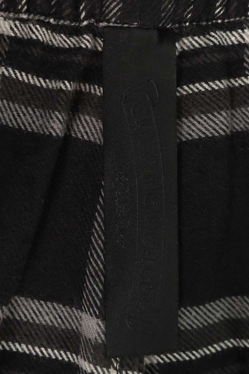 Chrome Hearts Cross Leather Patch Flannel Pants Size L