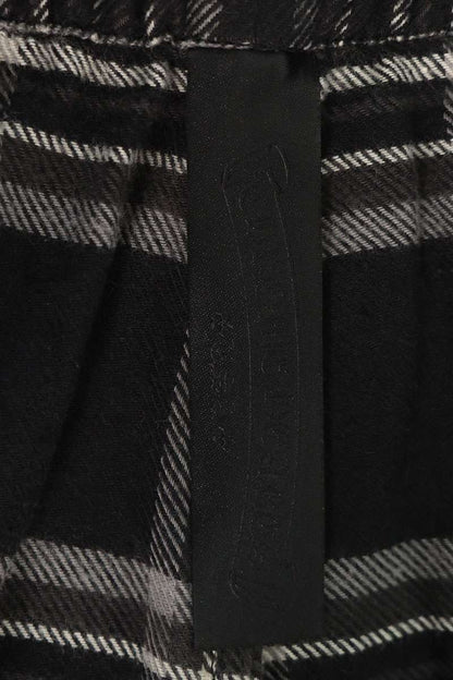 Chrome Hearts Cross Leather Patch Flannel Pants Size L