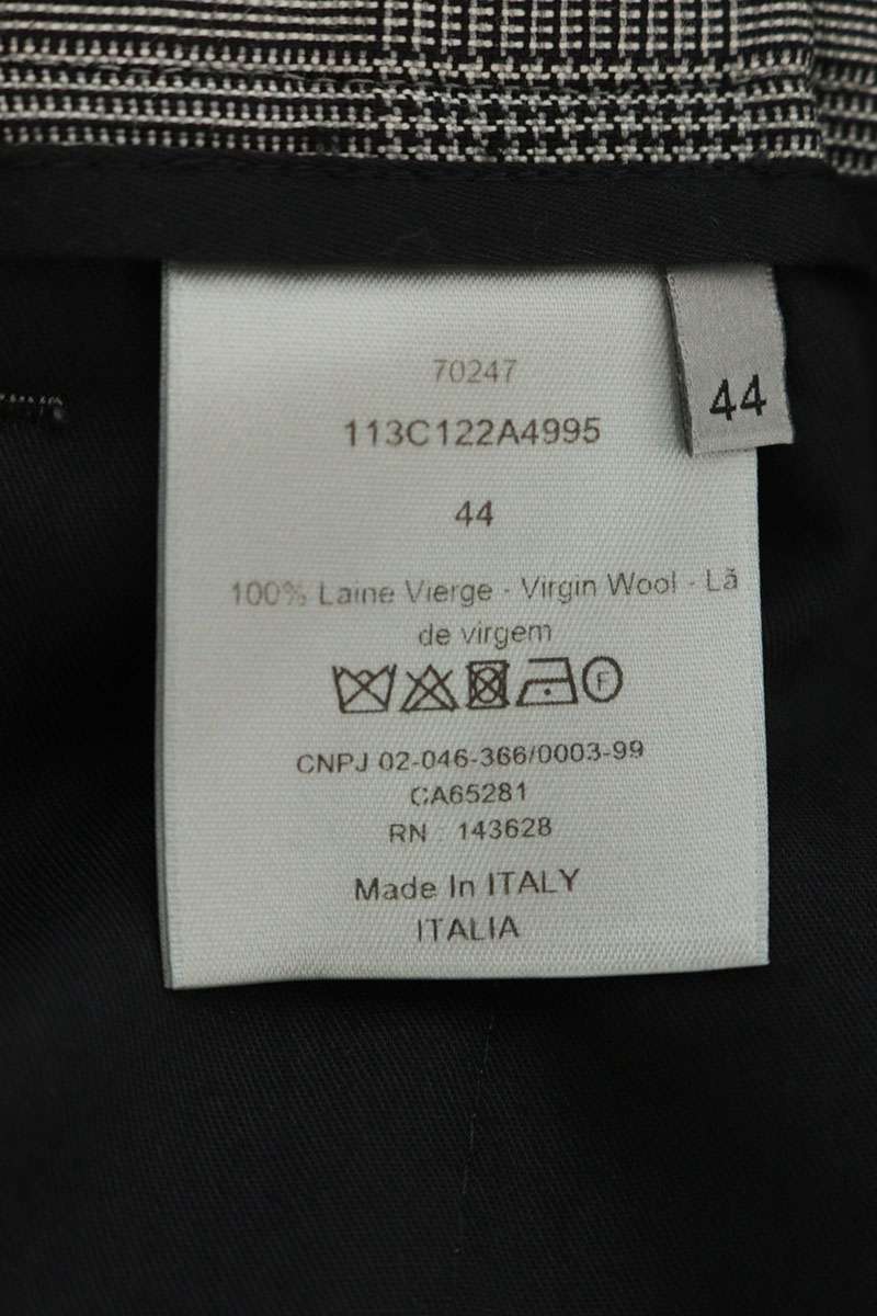 DIOR 21SS Hem Zip Wool Pants Gray Size 44