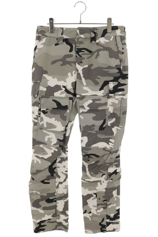 BALENCIAGA Multi Camo Cotton Pants Size 46
