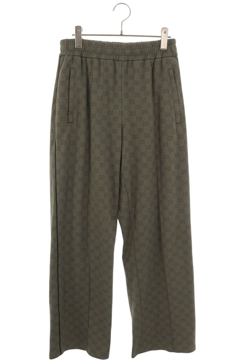 GUCCI XJHFV GG Jacquard Jersey Pants Green Size S