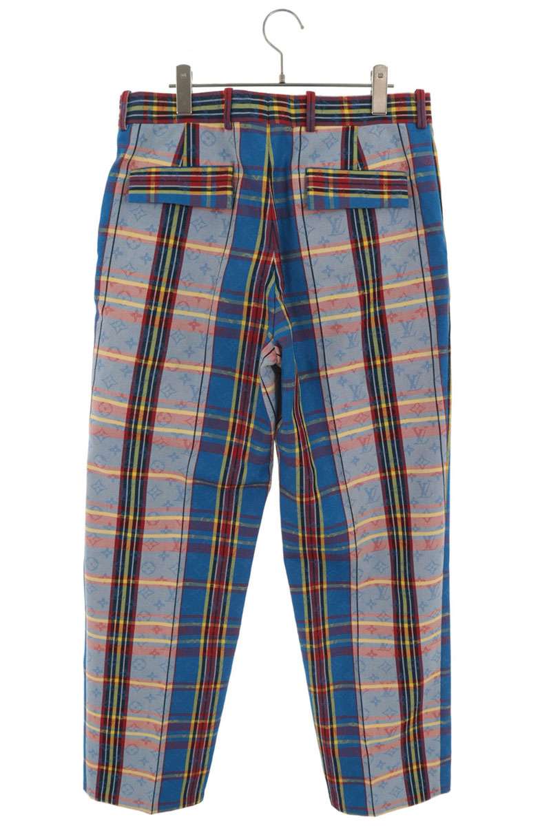 LOUISVUITTON Monogram Check Embroidered Pants Multi Size 42