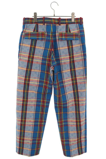 LOUISVUITTON Monogram Check Embroidered Pants Multi Size 42