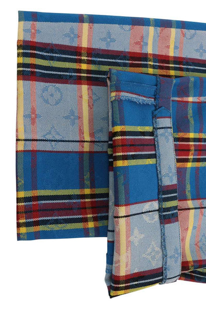 LOUISVUITTON Monogram Check Embroidered Pants Multi Size 42